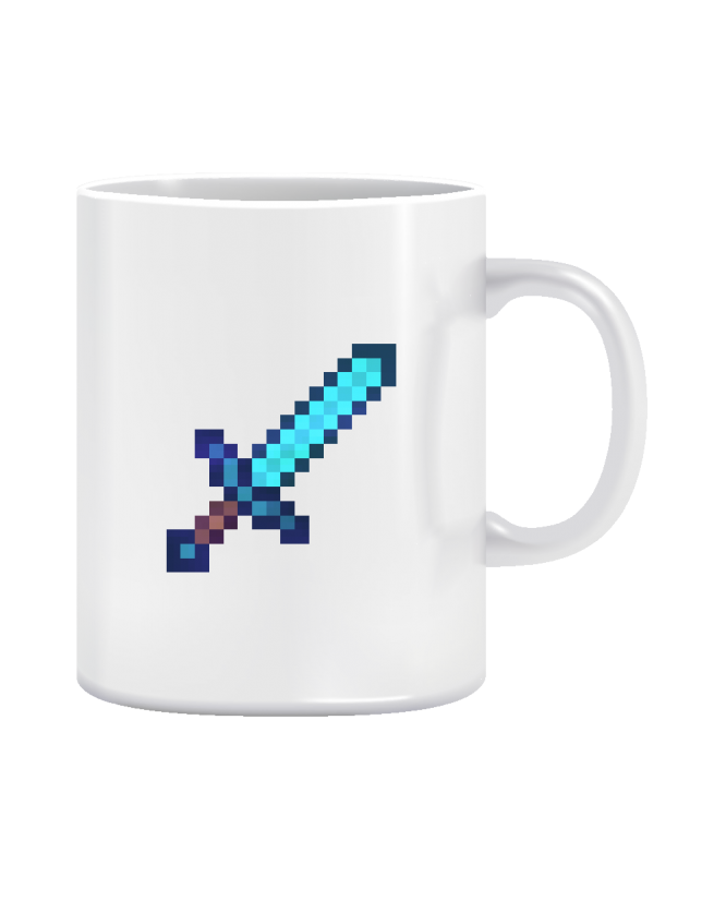 Puodelis  Minecraft sword blue